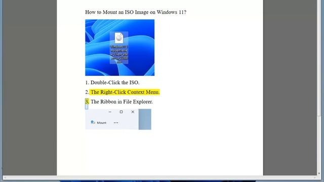 Mount an ISO Image on Windows 11 смотреть онлайн