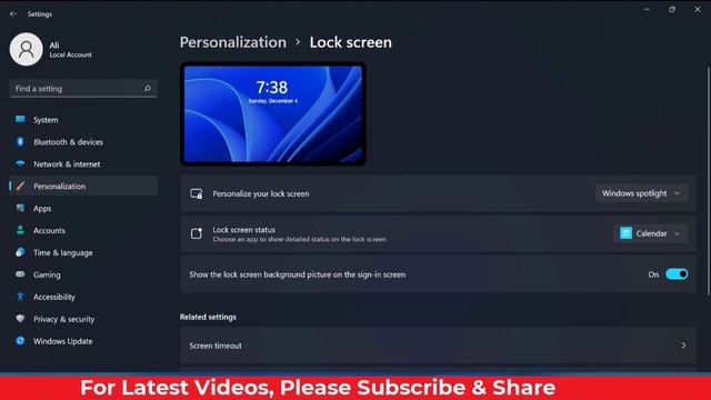 How to Personalize Lock Screen Wallpaper Windows 11 | Customize Lock Screen Background | AWTechwiz смотреть онлайн