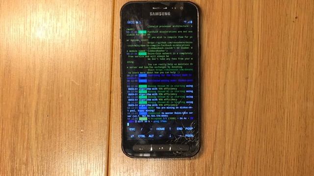 Duino coin mining benchmark on Samsung Xcover 4 in Termux смотреть онлайн