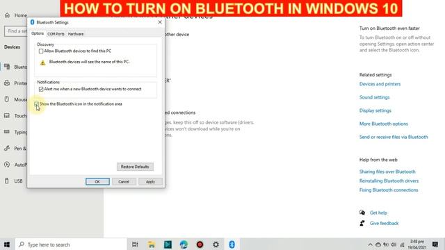 How to turn on Bluetooth in windows10 смотреть онлайн