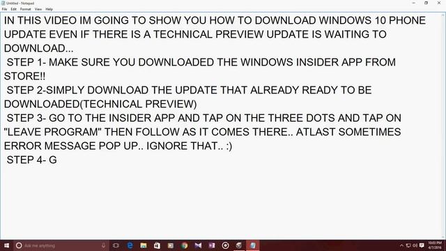 WINDOWS 10 PHONE UPDATE EVEN IF THERE IS A TECHNICAL PREVIEW UPDATE IS WAITING TO DOWNLOAD смотреть онлайн