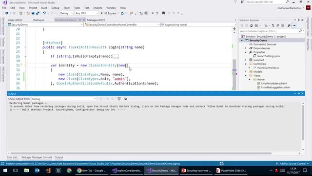 Securing your web applications with ASP.NET Core 2.0 смотреть онлайн