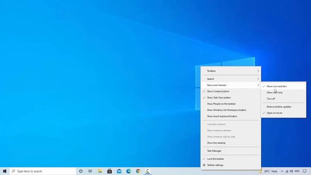 How to Remove News and Interests Widgets on Taskbar in Windows 10 смотреть онлайн