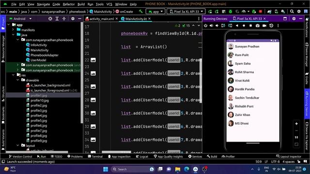 Phone Book app using Recycler View & Intent || Android Development Tutorial #11 [ English CC ] смотреть онлайн