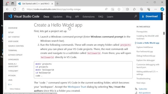 Install C++ in VSCode for Windows смотреть онлайн