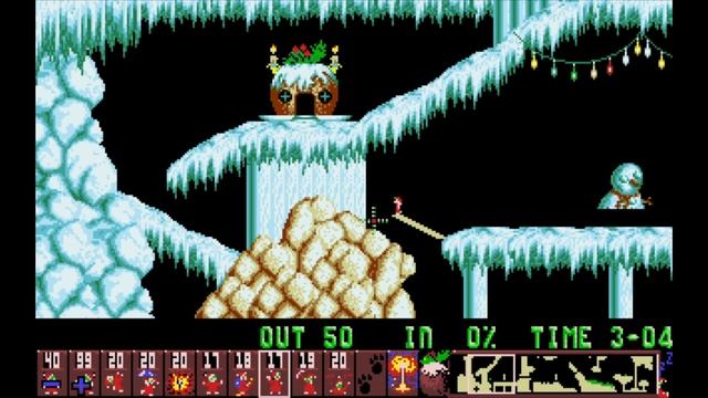 MS-DOS Crypt - Xmas Lemmings 1991 смотреть онлайн