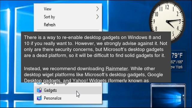 How to Add Gadgets Back to Windows 8 and 10 (and Why You Probably Shouldn’t) смотреть онлайн