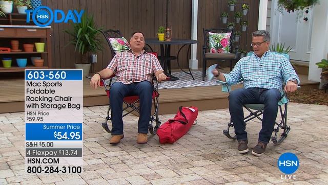 Mac Sports Foldable Rocking Chair with Storage Bag смотреть онлайн