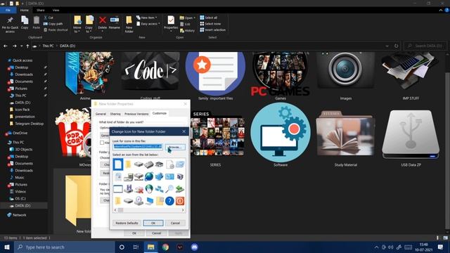 How to change the folder icon in windows 10. смотреть онлайн
