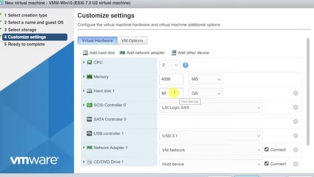 Installing OS on VMware Hypervisor without VCenter смотреть онлайн