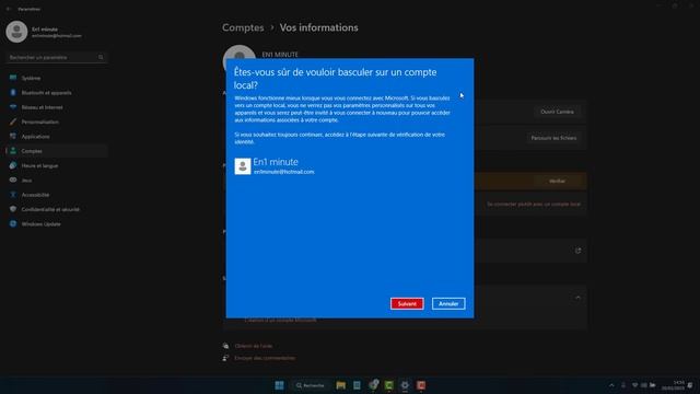 Basculer vers un compte local sur Windows 11 смотреть онлайн