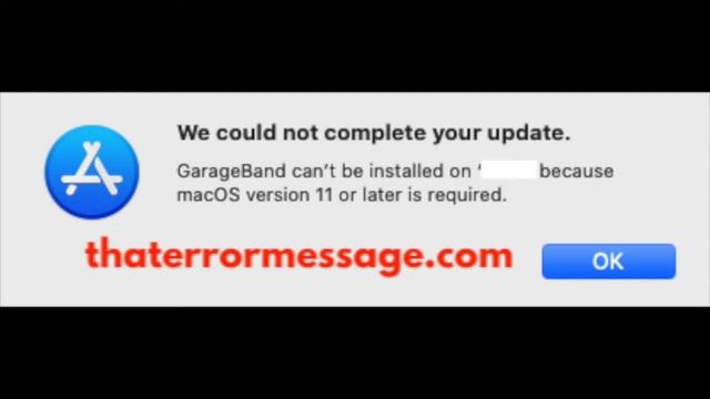 GarageBand can't be installed on "" because macOS version 11 or late is required. смотреть онлайн
