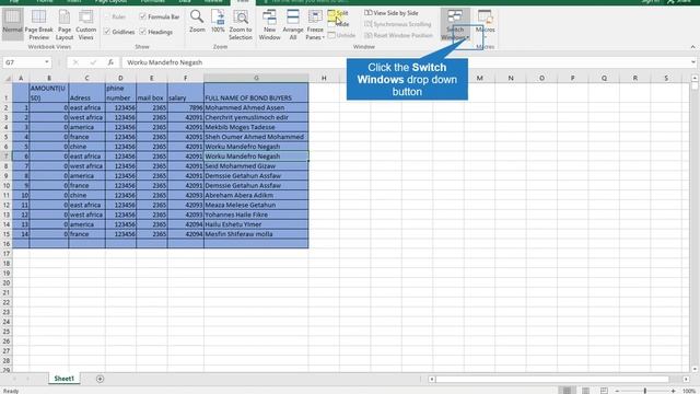 excel switch window смотреть онлайн