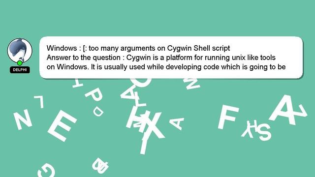 Windows : [: too many arguments on Cygwin Shell script смотреть онлайн