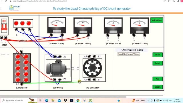 To Study the Load Characteristics of DC Shunt Generator Virtual Lab Practical| смотреть онлайн