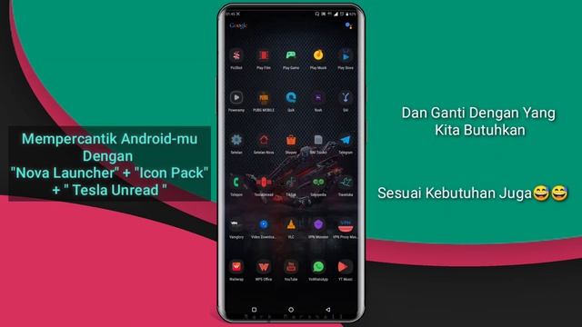 MEMPERCANTIK TAMPILAN ANDROID DENGAN NOVA LAUNCHER + ICON PACK + TESLA UNREAD (DARKMODE) #Setup1 смотреть онлайн