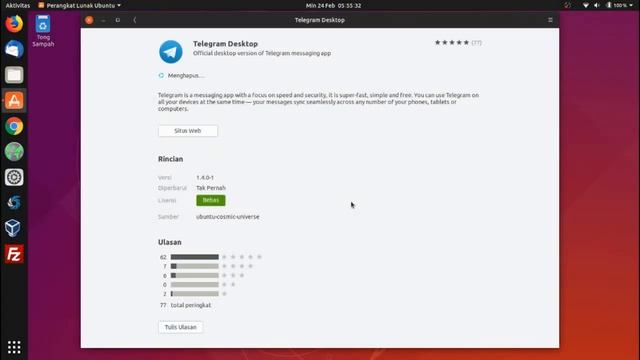 Instal Aplikasi Telegram dari teminal dan GUI - Ubuntu Tutorial 2019 смотреть онлайн