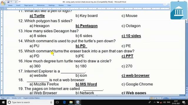 Grade - 4 : Computer Revision (Part -1) смотреть онлайн