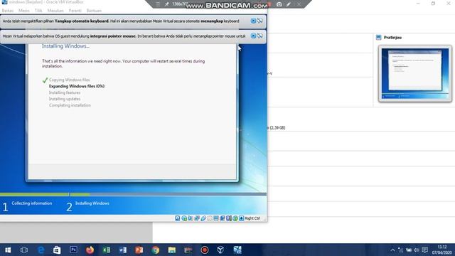 instal windows 7(32 bit)di virtualbox смотреть онлайн