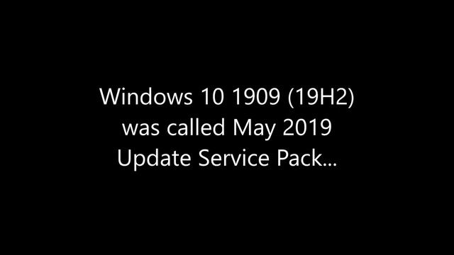Windows 10 19H2 is a service pack... смотреть онлайн