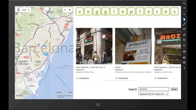 VeggiePlaces - Vegetarian & Vegan restaurant app for Windows Store смотреть онлайн