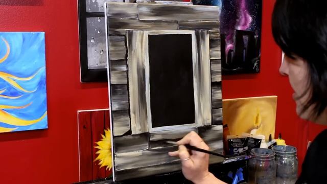 Old Shed Window Step by Step Acrylic Painting on Canvas for Beginners смотреть онлайн