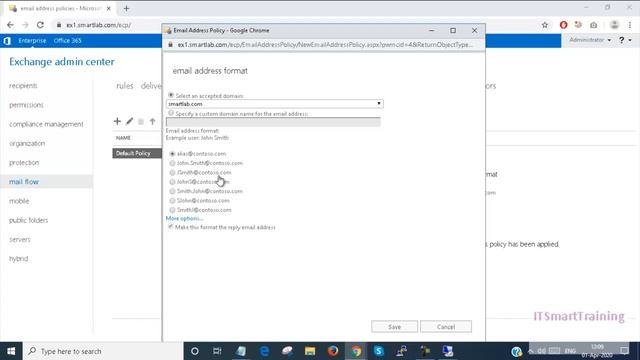 12. Email Address Policy Configuration (GUI) In Exchange server 2019 Part1 смотреть онлайн