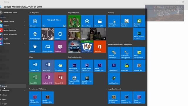 Windows 10 New Users Lessons 7 - Add network and other folders to the Start menu смотреть онлайн