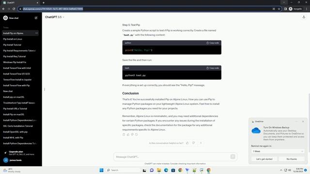how to install pip alpine linux смотреть онлайн