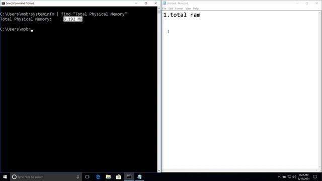 Know RAM usage from CMD in Windows смотреть онлайн