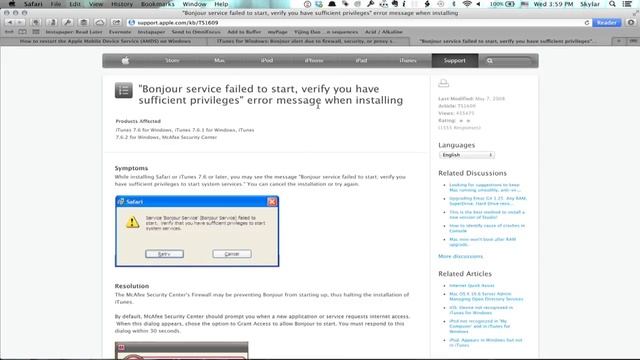 How to Fix iTunes Bonjour : Tech Yeah! смотреть онлайн