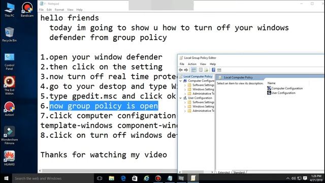 How to turn off your windows defender смотреть онлайн