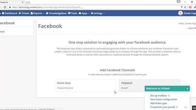 Adding channels on UVdesk with the Facebook app смотреть онлайн