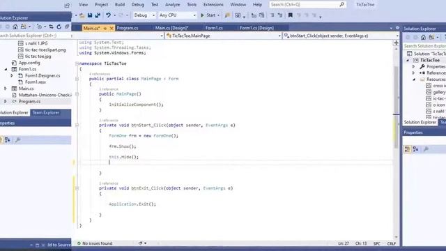 Tic Tac Toe Game - C# Windows Forms Application смотреть онлайн