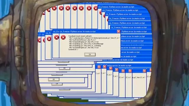 SpongeBob Watches Windows XP Error Beat on TV смотреть онлайн
