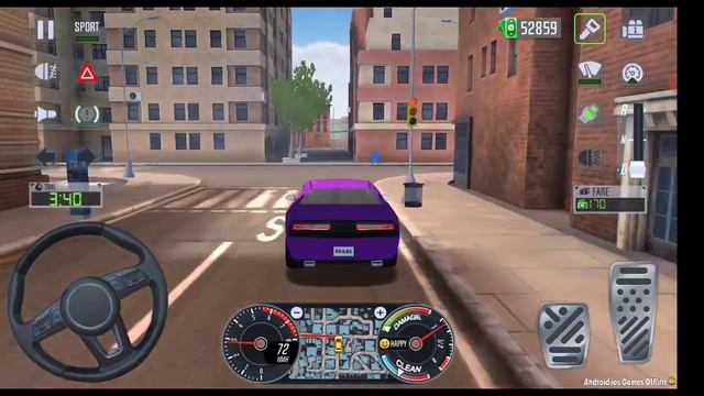 Dodge Challenger Hellcat Jump City Taxi Driver: Car Games 3D | Taxi Sim 2023 Gameplay | Android Gam смотреть онлайн