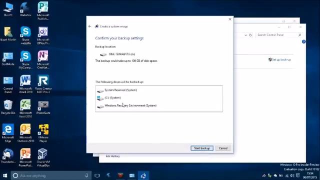 Windows 10 Creating a System Image of your System Setup смотреть онлайн