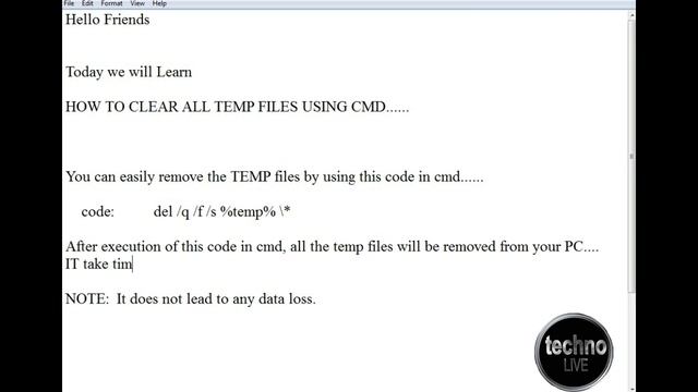 How to Clear Temp Files using CMD........ смотреть онлайн