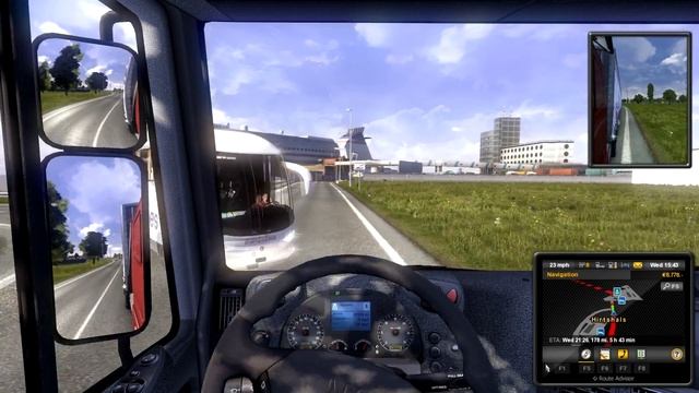 Eurotruck simulator 2 second video! g27 wheel with fraps! смотреть онлайн