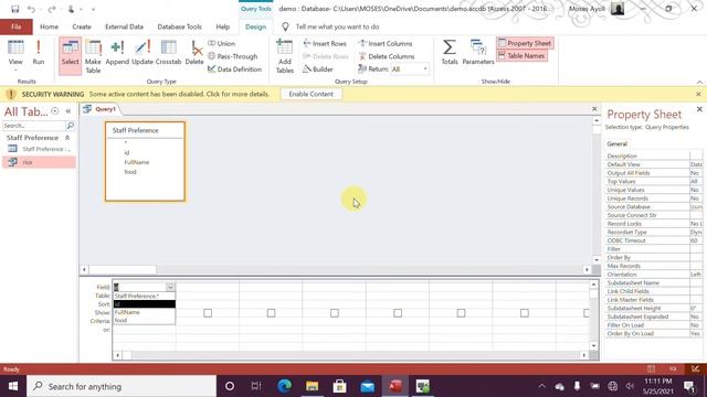 Using A Screen Reader To Design Query In Microsoft Access смотреть онлайн