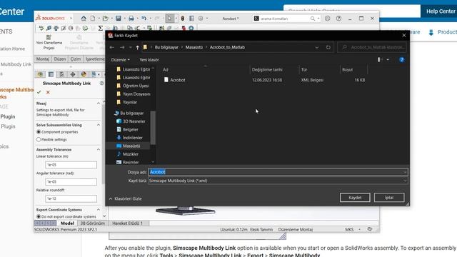 Simscape Multibody Link Plugin In SolidWorks