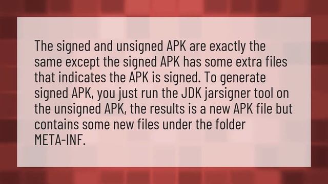 What is the difference between signed and unsigned APK? смотреть онлайн