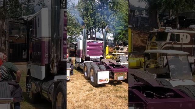 Straight Pipe 16v71 Detroit Diesel Peterbilt 352 Cabover One Of A Kind Cold Start Up