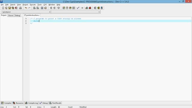 P1 - C program to print text string on screen смотреть онлайн