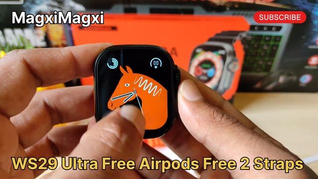 Model : WS29 Ultra | Free Airpods 2 Two Straps | Smart Watch | Wireless Charging | Unboxing Review смотреть онлайн