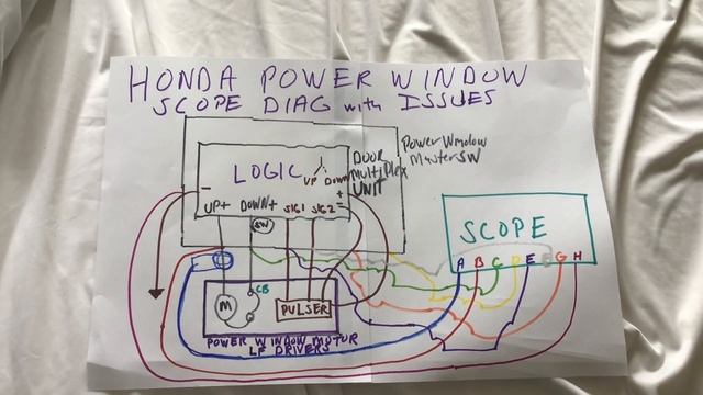 Honda Power Window Scope Diag with issues part 1 смотреть онлайн