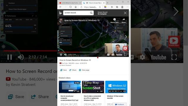 How to Screen Record on Windows 10 Bing video and 1 more page Personal Microsoft Edge 2020 1 смотреть онлайн