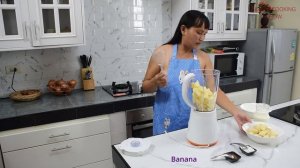 Banana Pineapple Smoothie - Sexy Apron No bra