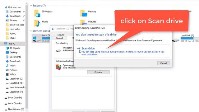Disk Error Checking ।। Check Your Hard Disk For Errors in Windows 10 ( Fix hard disk error ) смотреть онлайн