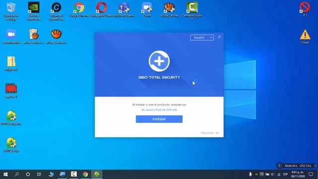 Tutorial instalar antivirus en Windows 10, 360 Total Security By: Jeffry Lizcano смотреть онлайн
